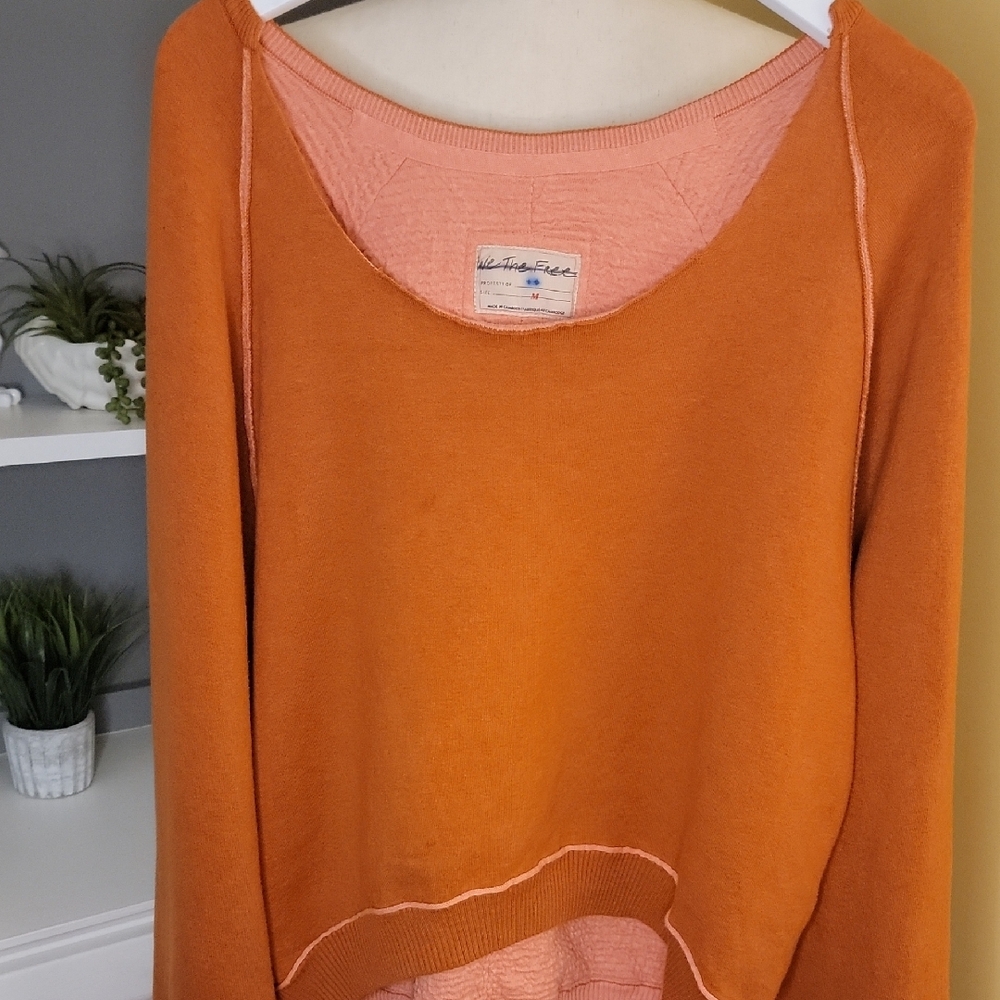 We The Free Burnt Orange Crew Neck Sweater - Picture 7 of 9